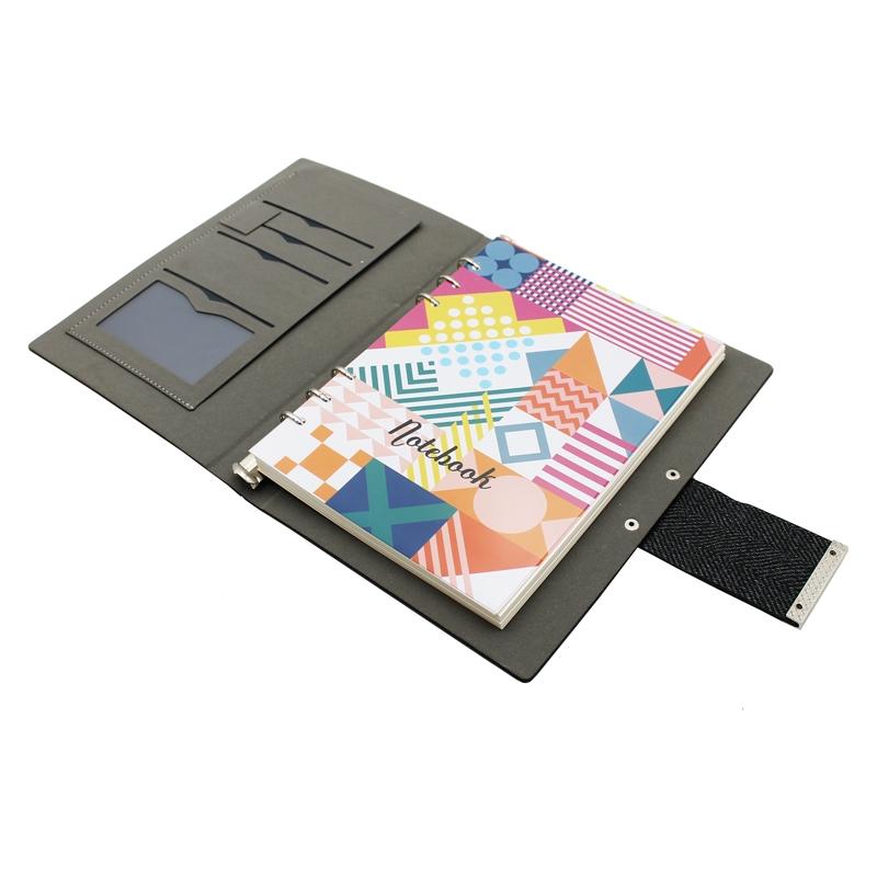 Sổ Bìa Da Kẻ Ngang The Sun SC 06-21 - Màu Xám