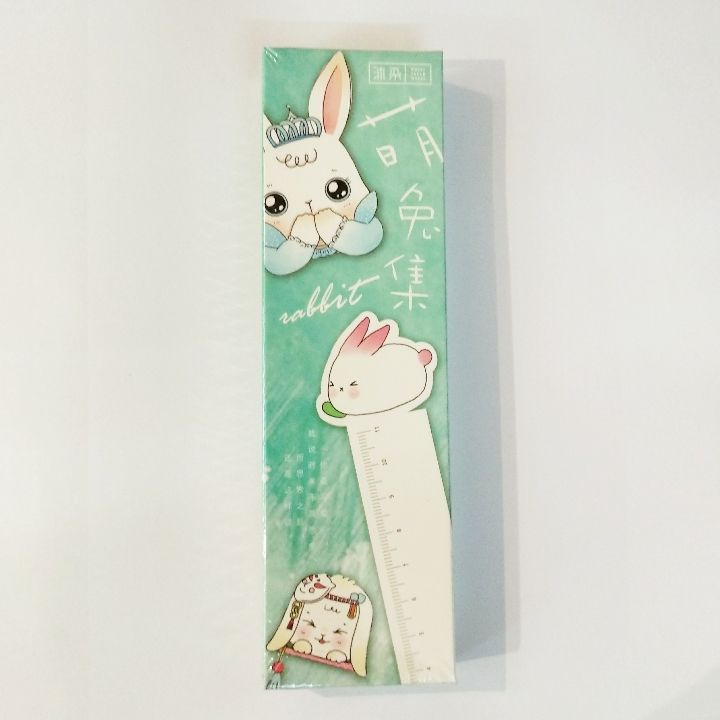 Bookmark đánh dấu sách thỏ có dòng thước - Hộp 30 tấm