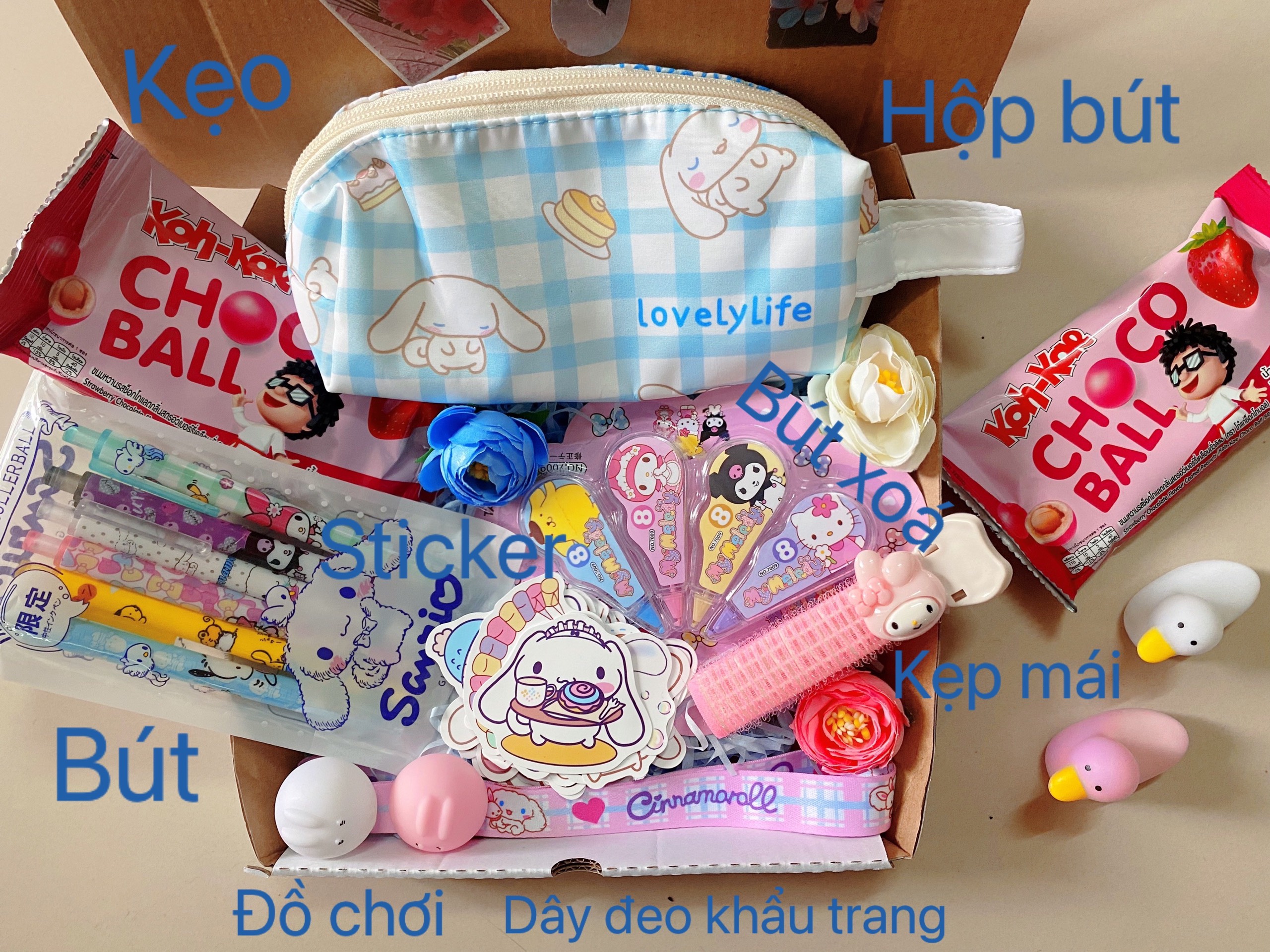 Set quà tặng chủ đề Sanrio Kuromi Cinnamoroll cho bạn gái,người thương các dịp kỷ niệm,sinh nhật