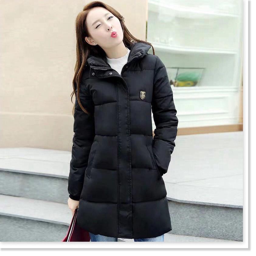 ÁO KHOÁC PHAO NỮ DÁNG DÀI 3 LỚP CÓ NÓN THỜI TRANG BAO ẤM ÁP CHO MÙA ĐÔNG NĂM NAY VINA 1HITSTORE