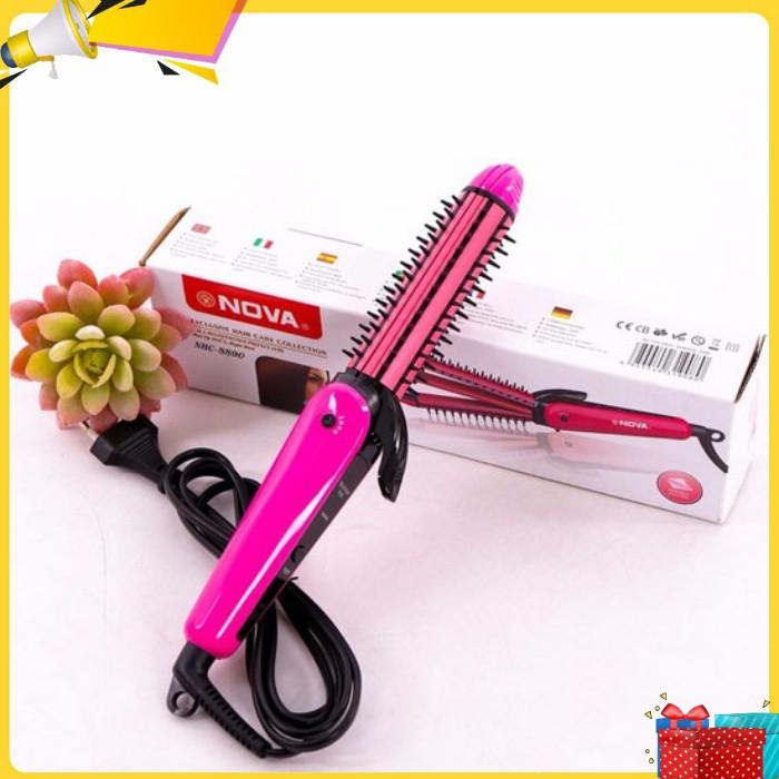 Lược điện nova,Lược NOVA 3 trong 1, Nhỏ gọn, tiện lợi, giúp bạn có mái tóc như ý muốn