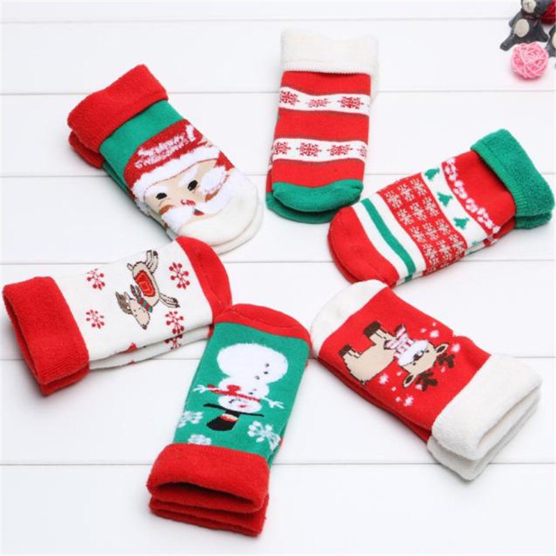 Set 5 đôi tất họa tiết noel xinh yêu cho bé - hình ngẫu nhiên