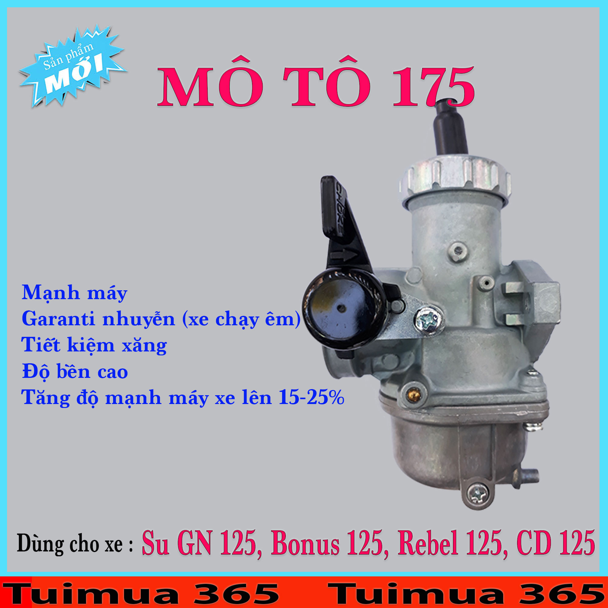 Bình Xăng Con dành cho Su GN 125, Bonus 125, Rebel 125, CD 125