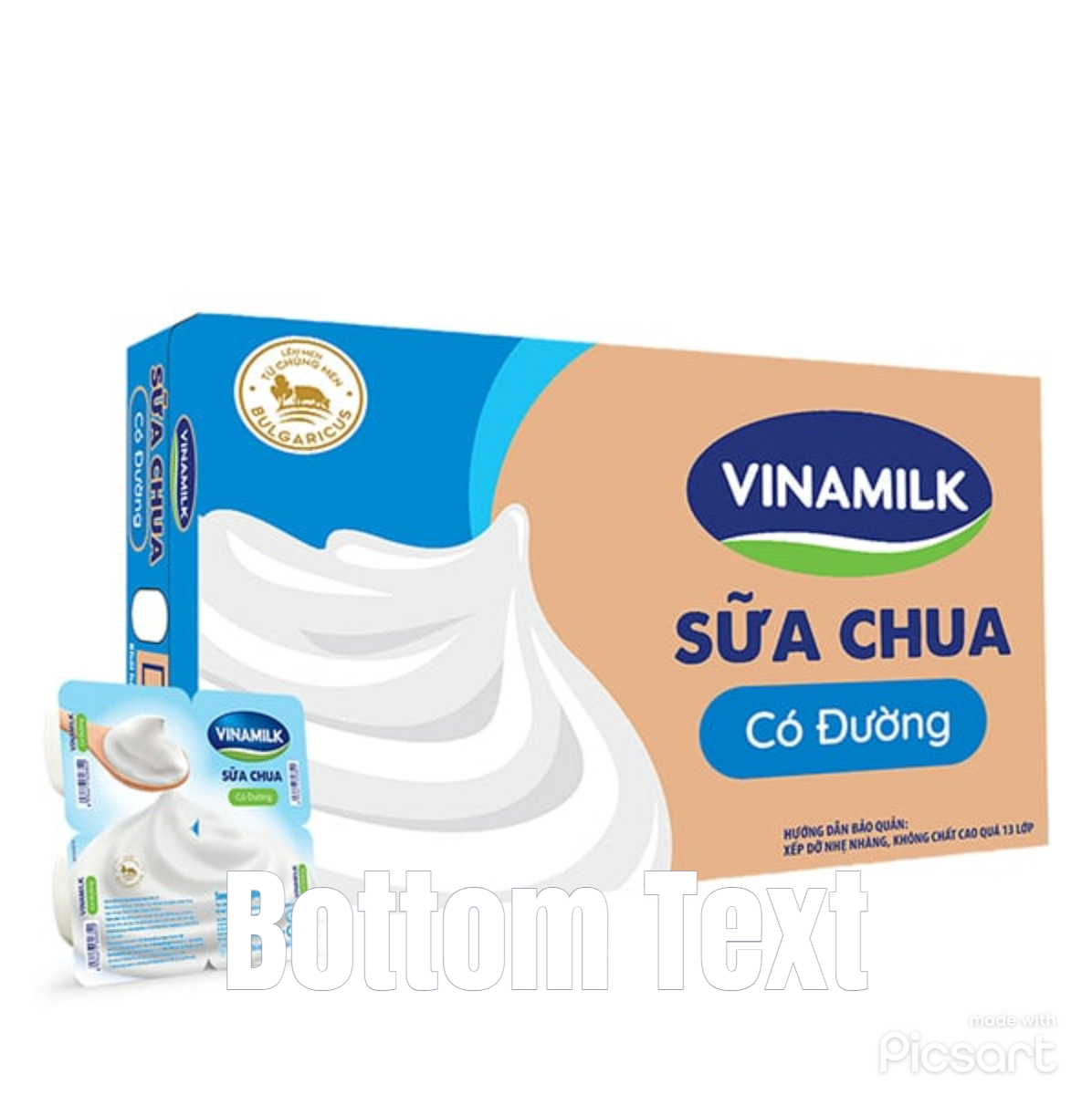 Sữa chua ăn Vinamilk có đường - Thùng 48 hộp 100g