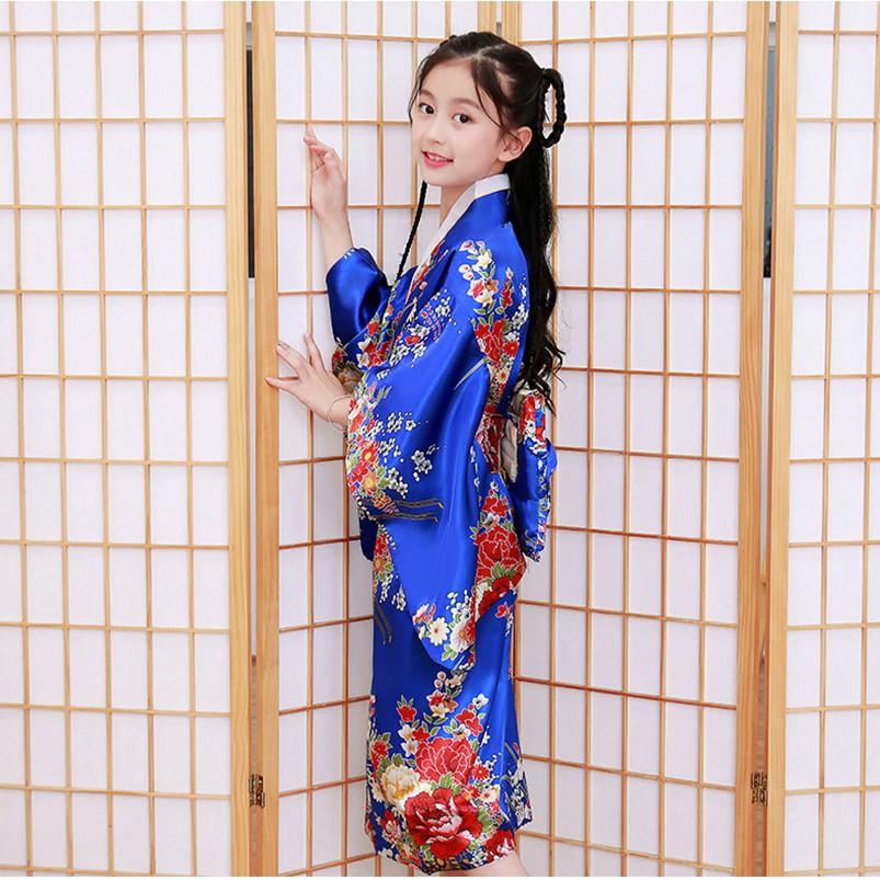 Bộ Kimono Phong Cách Nhật Bản Cho Bé Gái