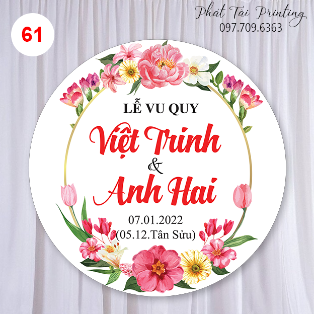 Bảng Backdrop trang trí đám cưới MS 61