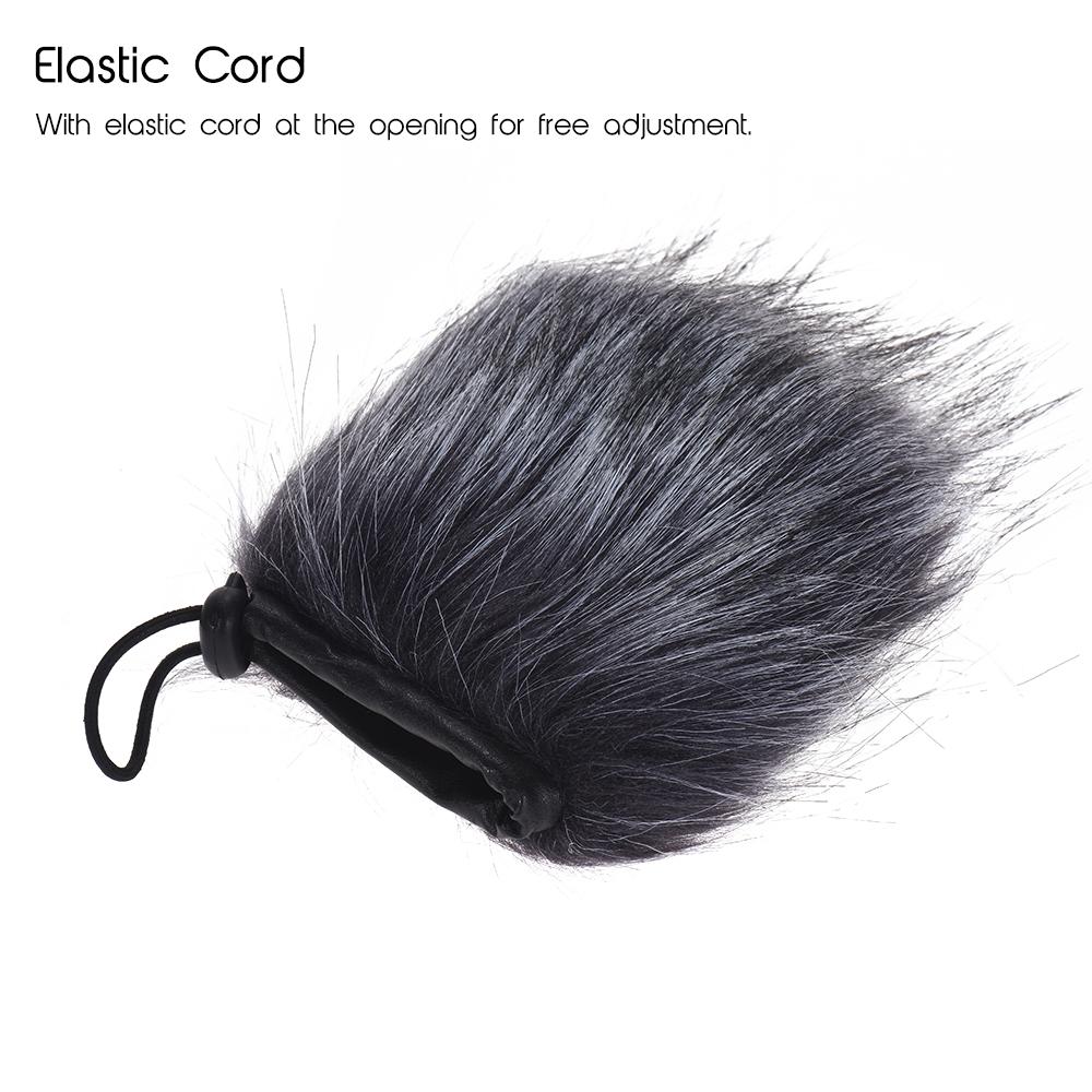 Lông chắn gió micrô ngoài trời EY-M24 bằng lông thú nhân tạo 9cm * 5cm cho Rode Stereo VideoMic Pro