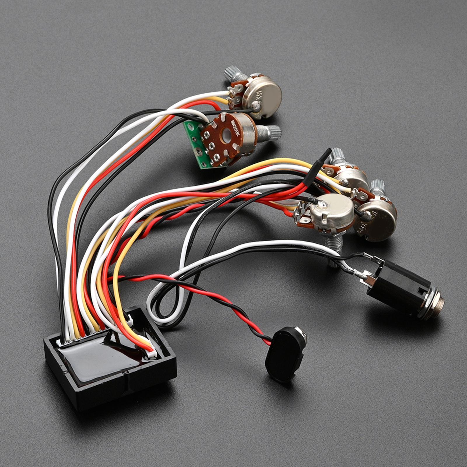 Bass EQ Band Replacement Guitar Wiring Harness Active or Passive for Electric Bass