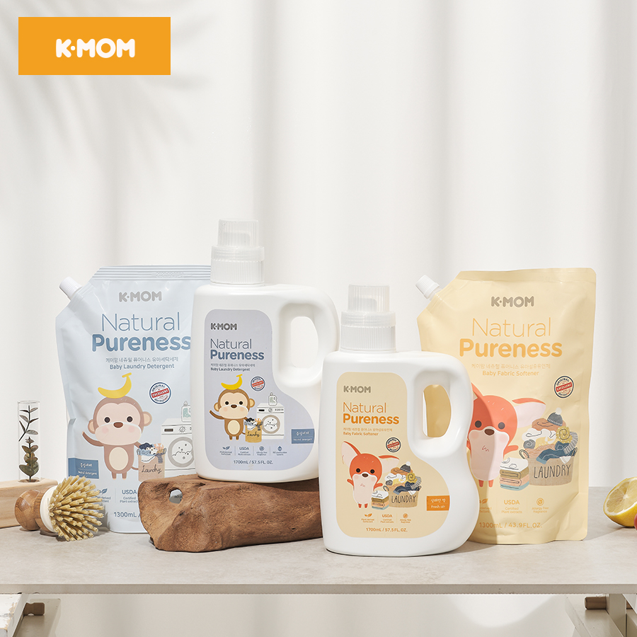 NƯỚC GIẶT ĐỒ SƠ SINH HỮU CƠ K-MOM HÀN QUỐC (TÚI 1300ML)