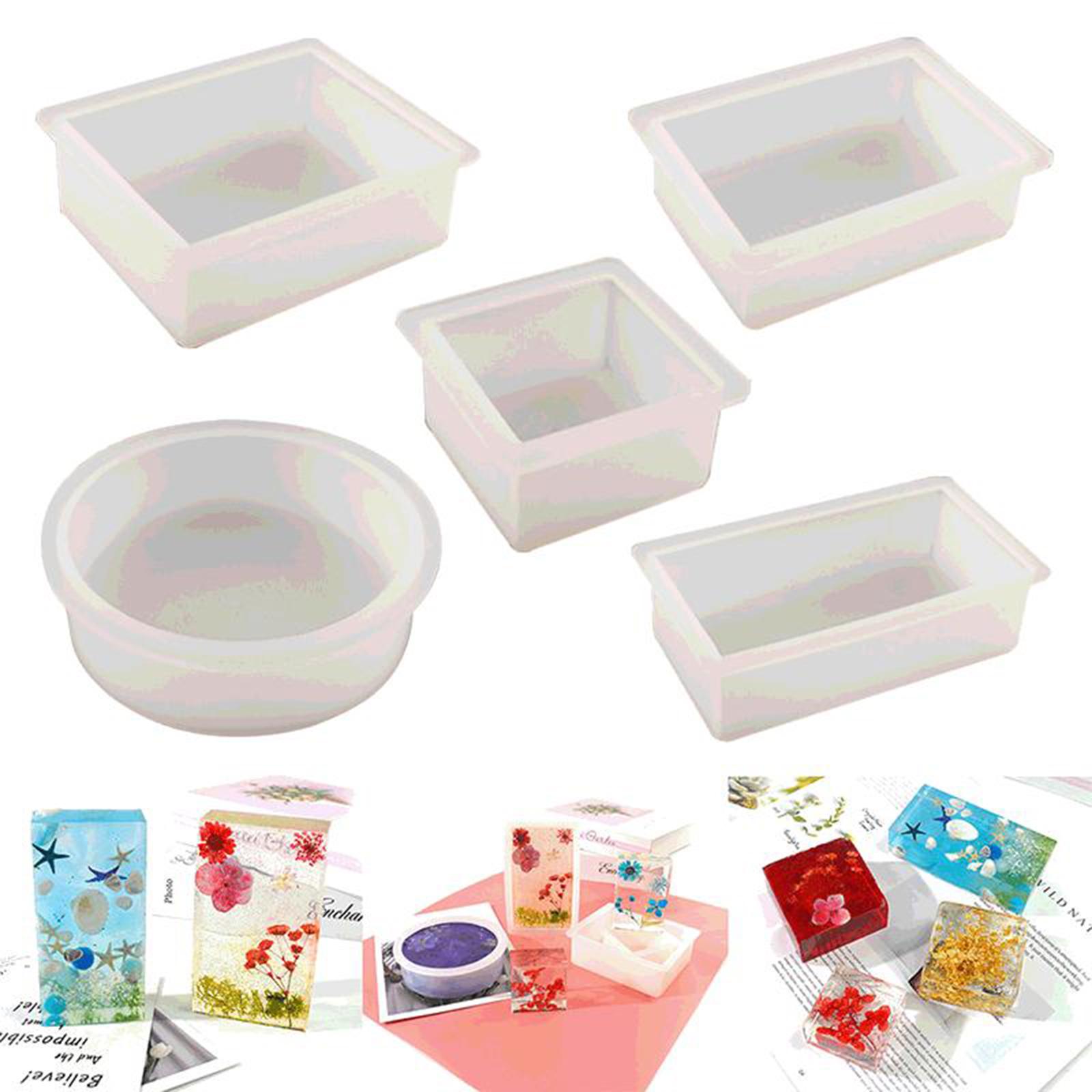 8 Pack Soap Silicone Molds Resin Casting Molds Handmade Craft Mould for Soap Making Candle Making, UV Resin, Epoxy Resin Jewelry Making