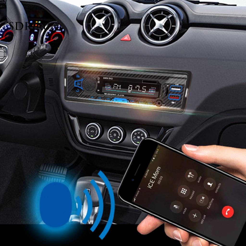 *QCDZ* 7812 Car MP3 Player Dual USB Quick Charging Card U Disk Reading Bluetooth Radio Player for Vehicles
