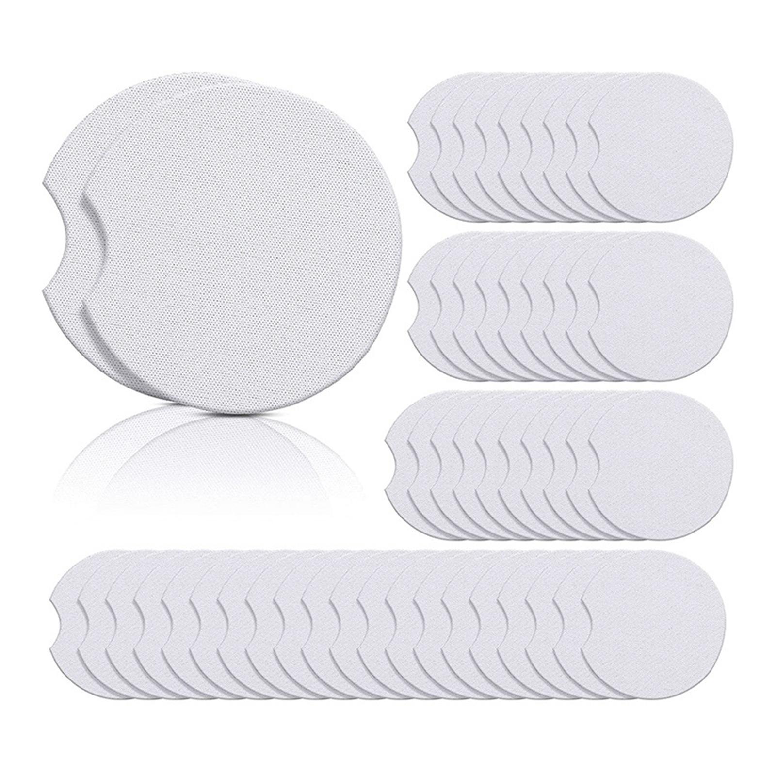 10Pcs Sublimation Blank Coasters Cup Mat Circle Neoprene Heat Transfer Coasters Blank Coasters for for Painting Project Supplies