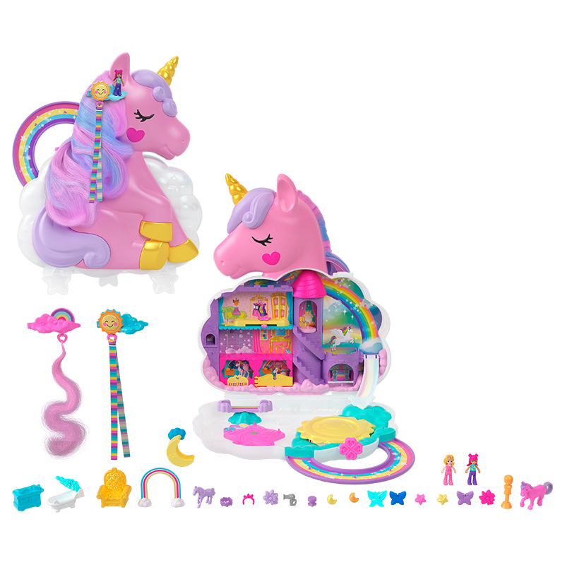 Đồ Chơi POLLY POCKET Và Tiệm Làm Tóc Kỳ Lân Unicorn HKV51