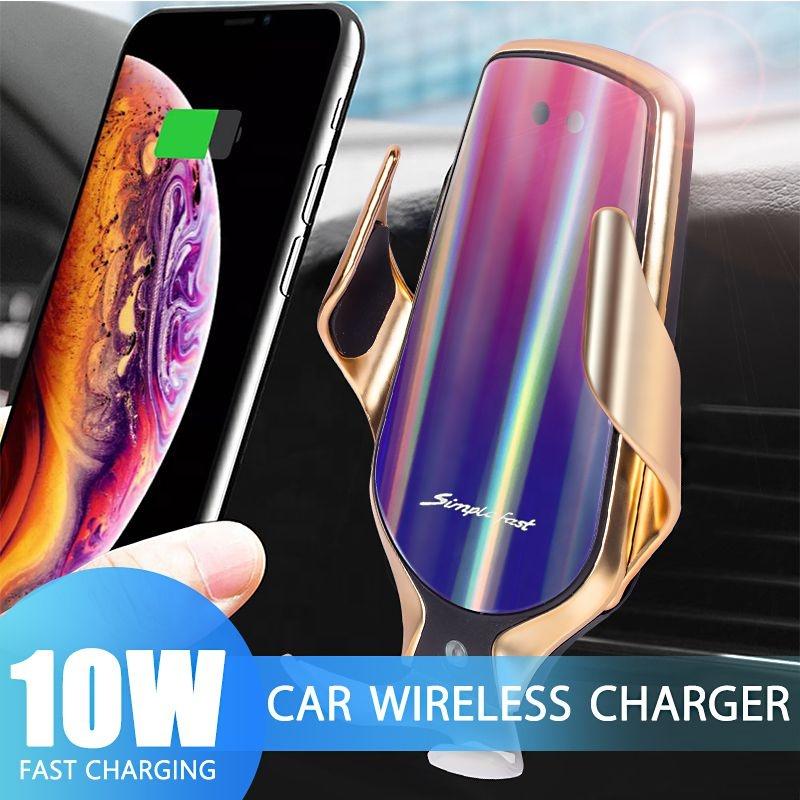 10W 360 Xoay Bộ sạc không dây nhanh đơn giản cho Huawei cho iPhone x 8 xs 11 pro max r9 bộ sạc xe sạc không dây sạc