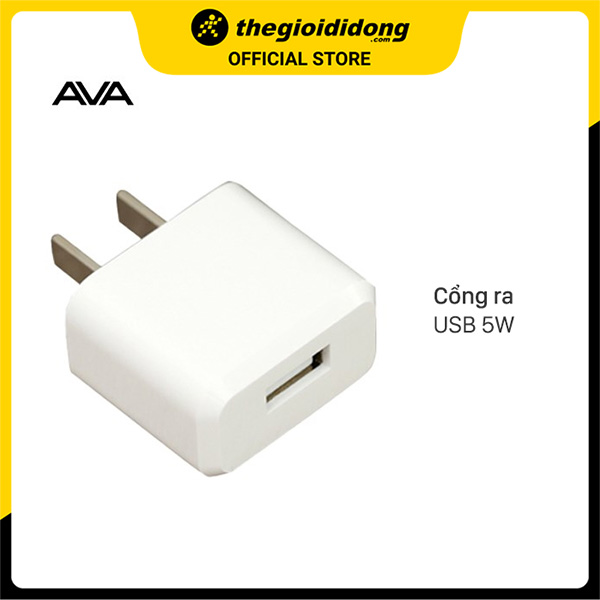 Adapter sạc USB 5W AVA JC62 - Hàng Chính Hãng