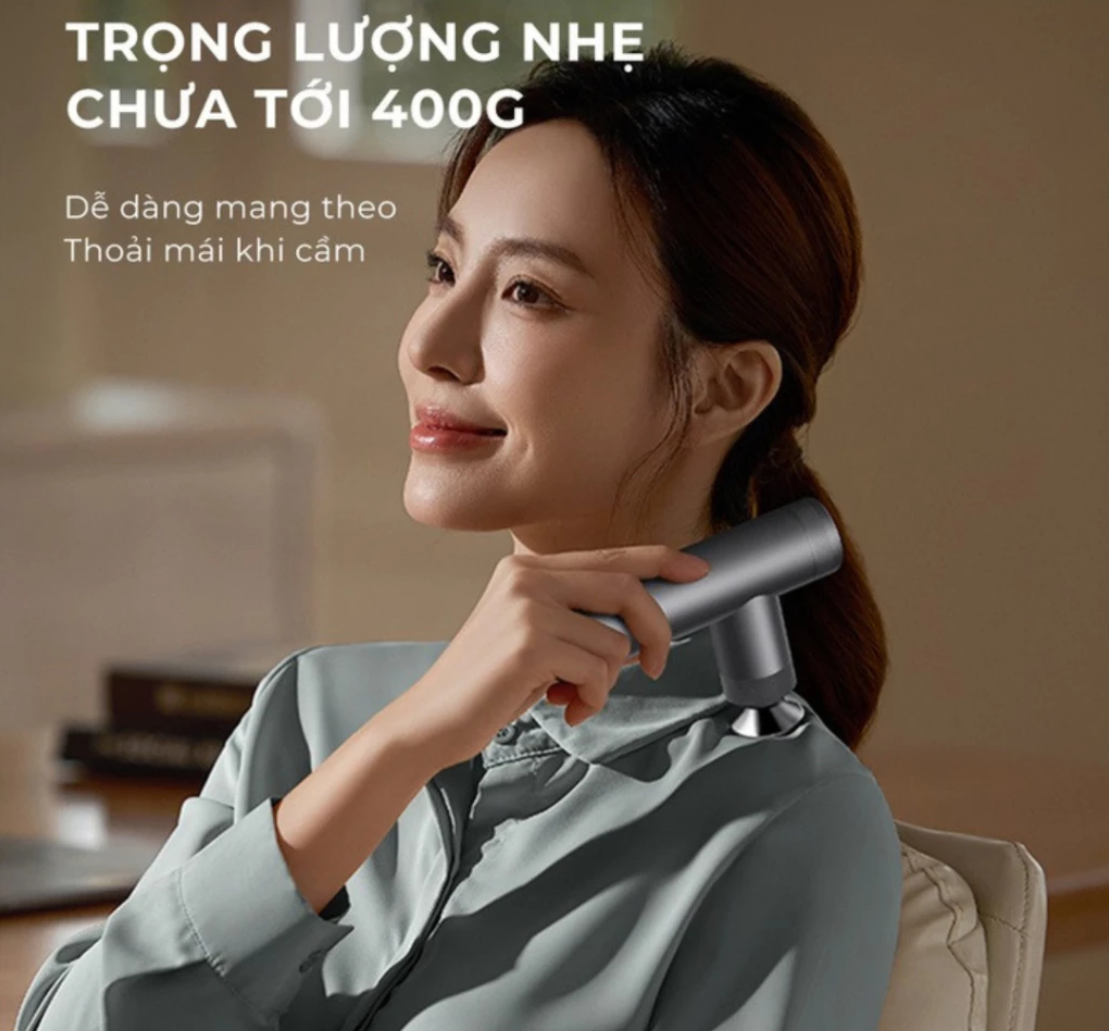 Máy Massage Cầm Tay Philips PPM7307 - Chườm Nóng - 4 Đầu Massage Đa Năng - Hàng chính hãng