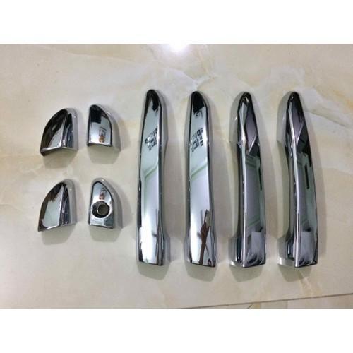 Bộ ốp tay nắm, hõm cửa xe dành cho Hyundai Tucson 2016-2021 -mạ Crom