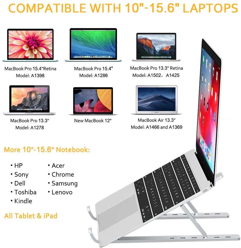 Máy tính xách tay Goojodoq cho MacBook Pro Notebook Đứng đứng có thể gập lại máy tính bảng máy tính xách tay giá đỡ khung cho máy tính xách tay cho máy tính xách tay