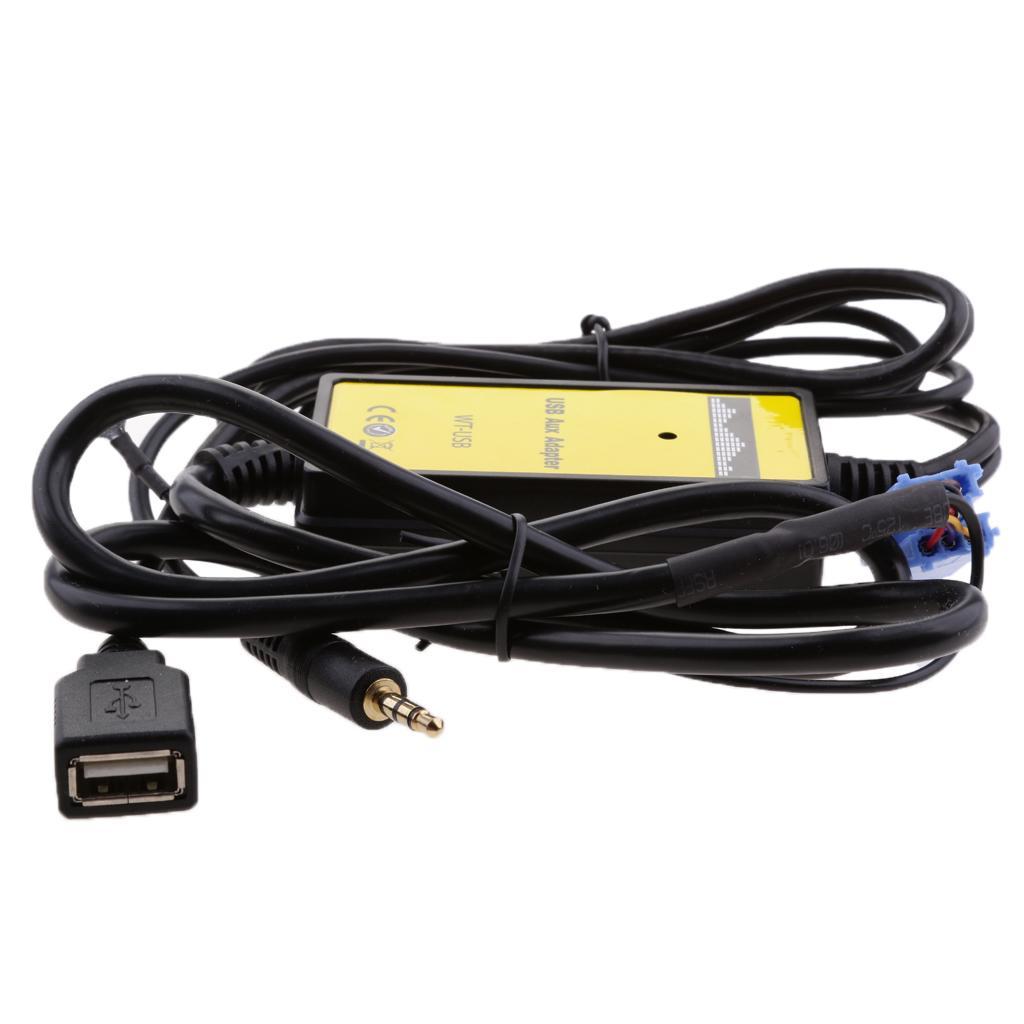 3.5mm MP3 Player AUX In Interface Adapter with USB Card Reader For