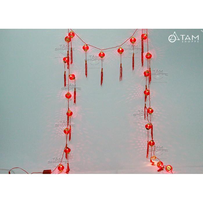 Dây đèn lồng đèn đỏ trang trí tết số 04