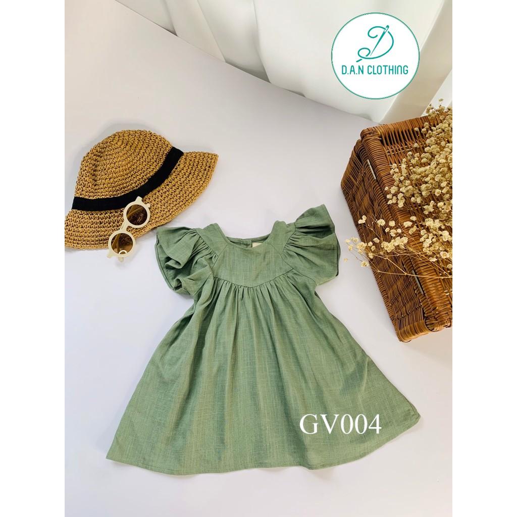 Váy Bé Gái Cánh Tiên Điệu Đà Màu Xanh Oliu Cho Bé Từ 8 đến 25Kg