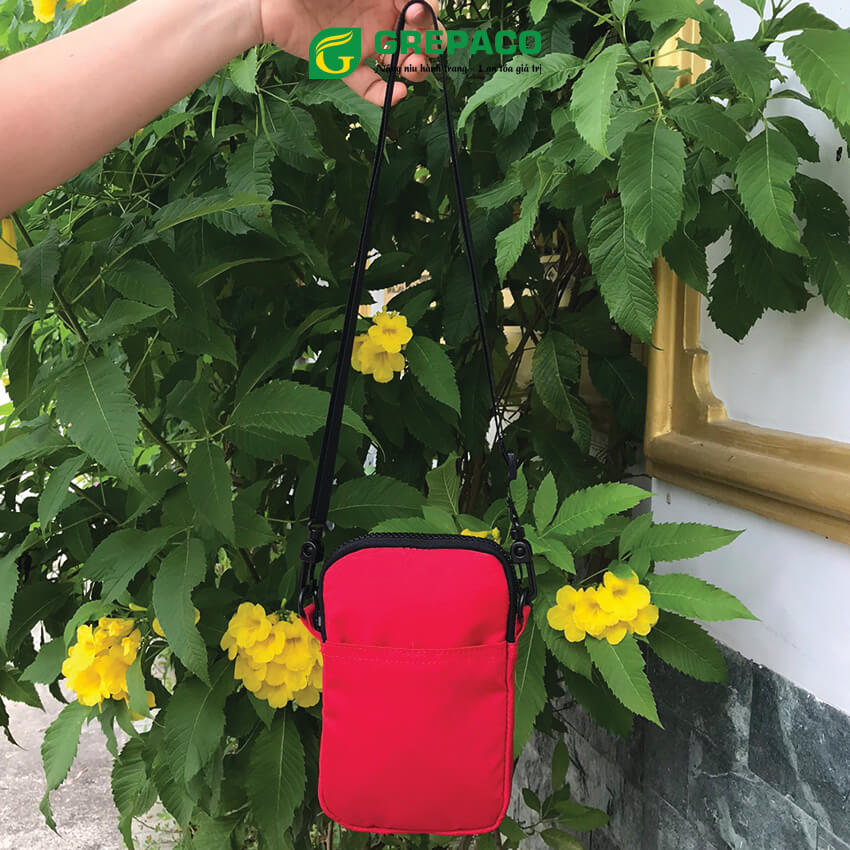 Túi Đựng Điện Thoại Grepaco Đeo Chéo Mini Nam Nữ Unisex Vải Dù Bố Tote Canvas Chống Thấm Nước Có Dây Đeo Nhiều Ngăn Khóa Kéo YKK Thời Trang Hàn Quốc - Hàng Chính Hãng