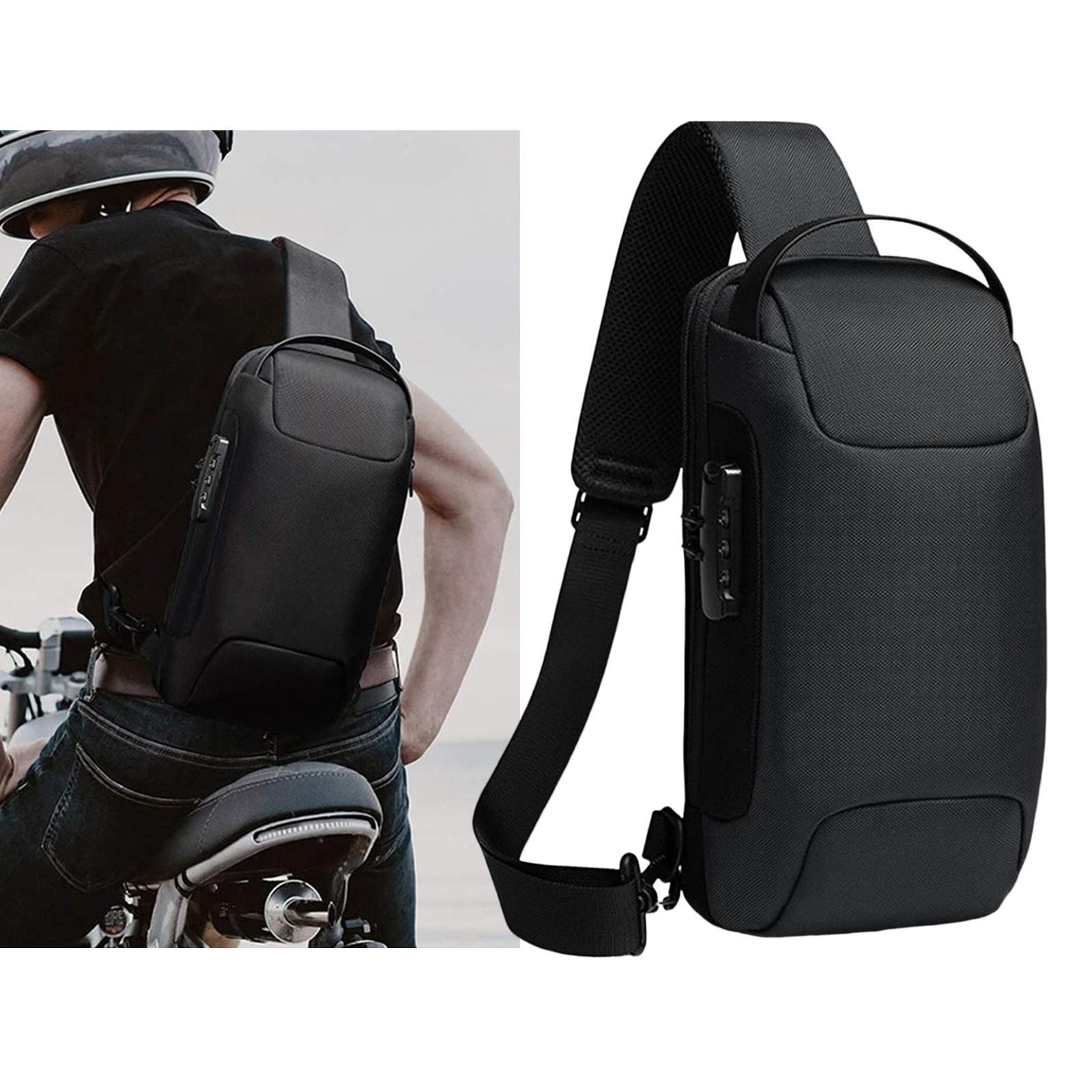 Bag for Men with Lock Backpack Handbag for Cycling Camping Travelling