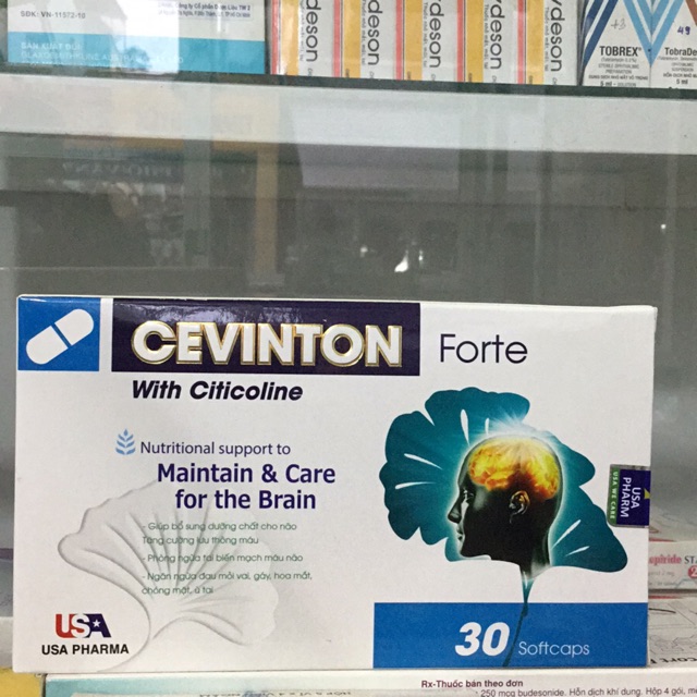 Hoạt Huyết Dưỡng Não Cevinton Forte - Giúp Phòng Ngừa Tai Biến Mạch Máu Não - Bổ Sung Dưỡng Chất Cho Não - Phục Hồi Sau Tai Biến Mạch Máu Não - Hộp 30 Viên