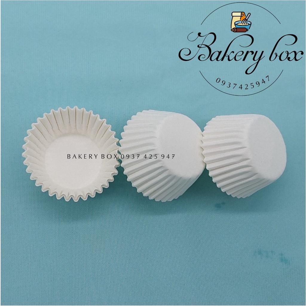1 Cây Cup Giấy Mềm Trắng Nướng Bánh - Lót Bánh Bao Hấp