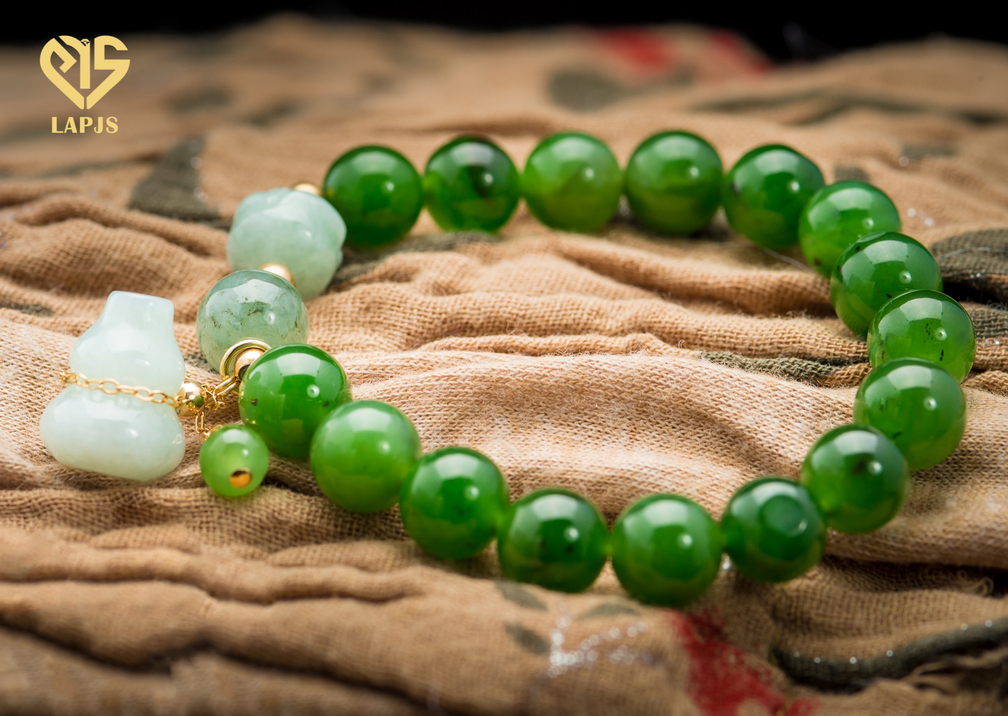 Vòng tay Ngọc Nephrite mix HBL-1632 | Trang sức PJS
