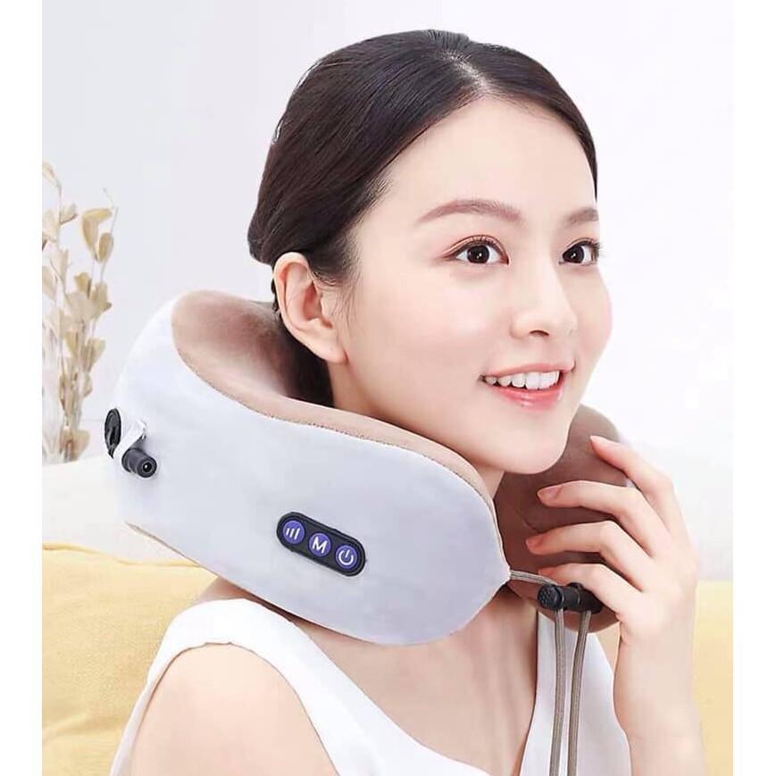 Gối massage cổ gáy đa năng hình chữ U | Gối kê cổ mát xa cao cấp.