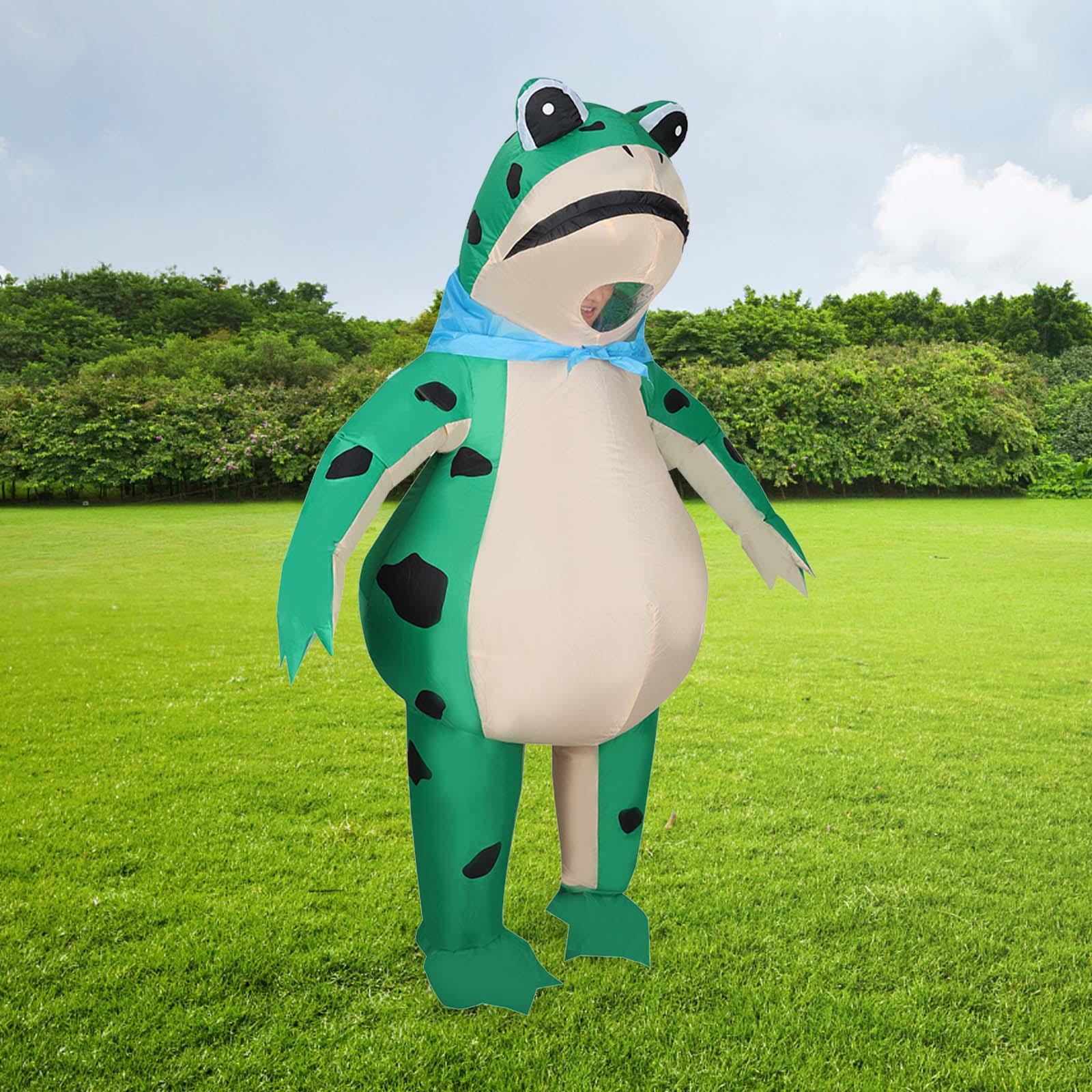 Inflatable Frog Costume Frog Clothes Cosplay Costume Cute Frog Cosplay Costume Outfit for Stage Performance Role Play Holiday