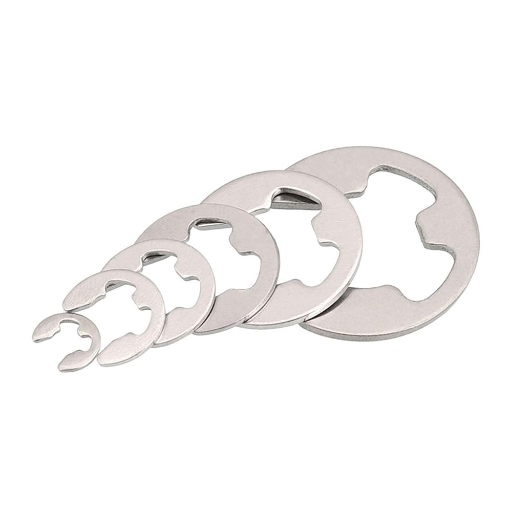 120PCS Stainless E Shape Clip Circlip Pin Retaining Snap R-ing Assorted Kit 1.5mm-10mm Portable