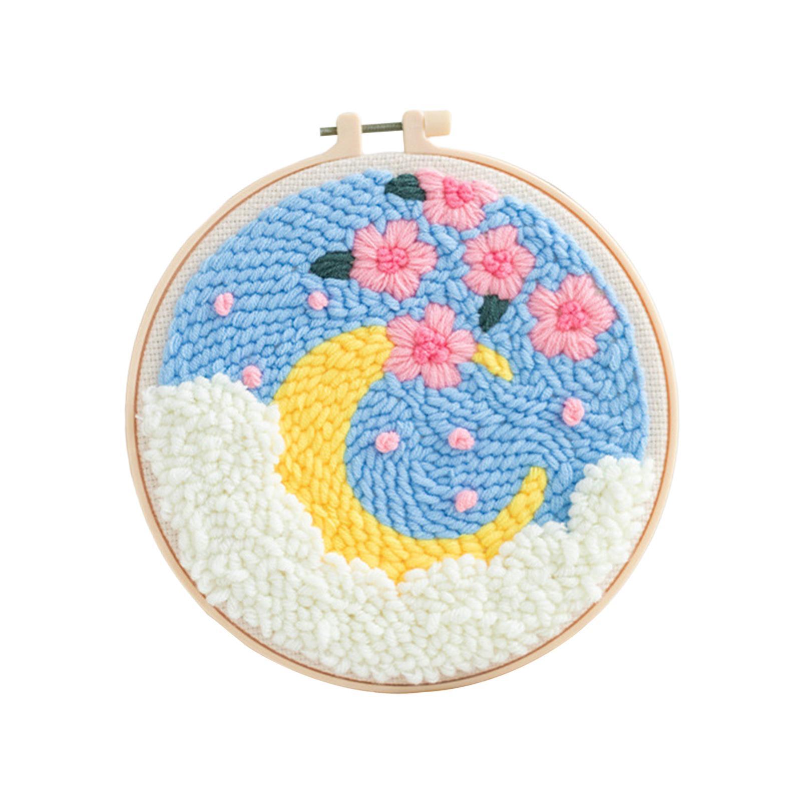 Punch Embroidery Starter Kits Punching Rug Making DIY Beginner