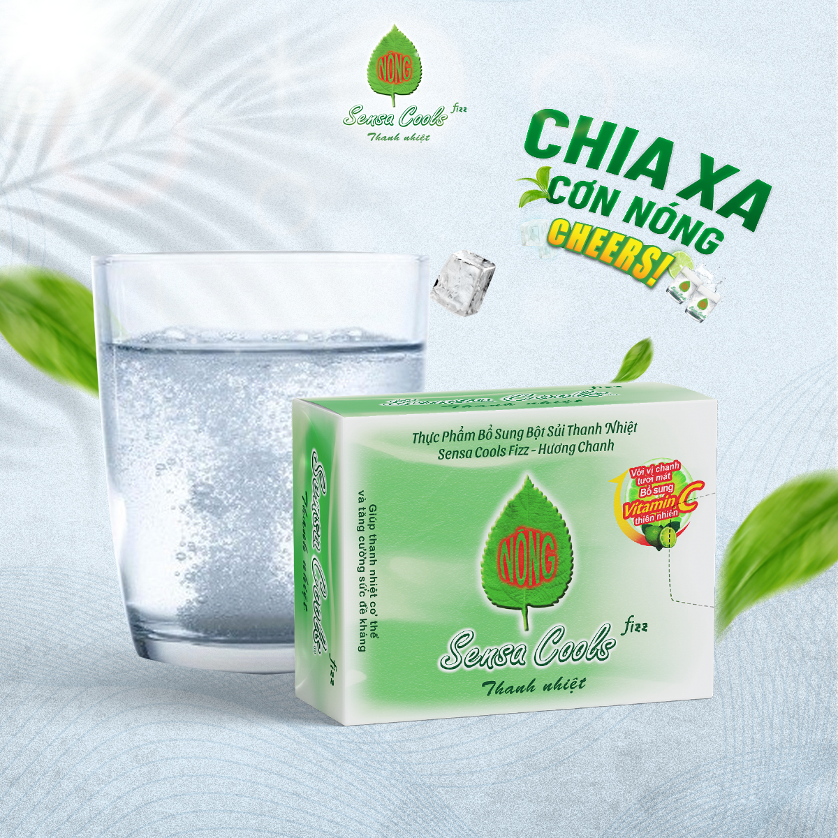 [COMBO 6] BỘT SỦI THANH NHIỆT SENSA COOLS FIZZ