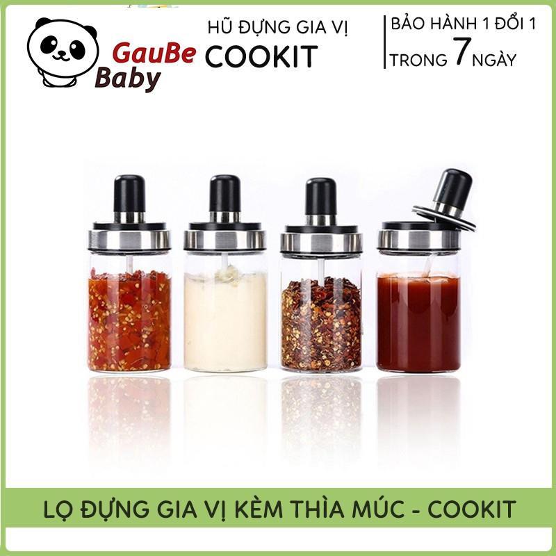 Lọ Đựng Gia Vị, Hũ Đựng Gia Vị Thủy Tinh Kèm Thìa, Tiện Dụng Cho Căn Bếp Của Bạn