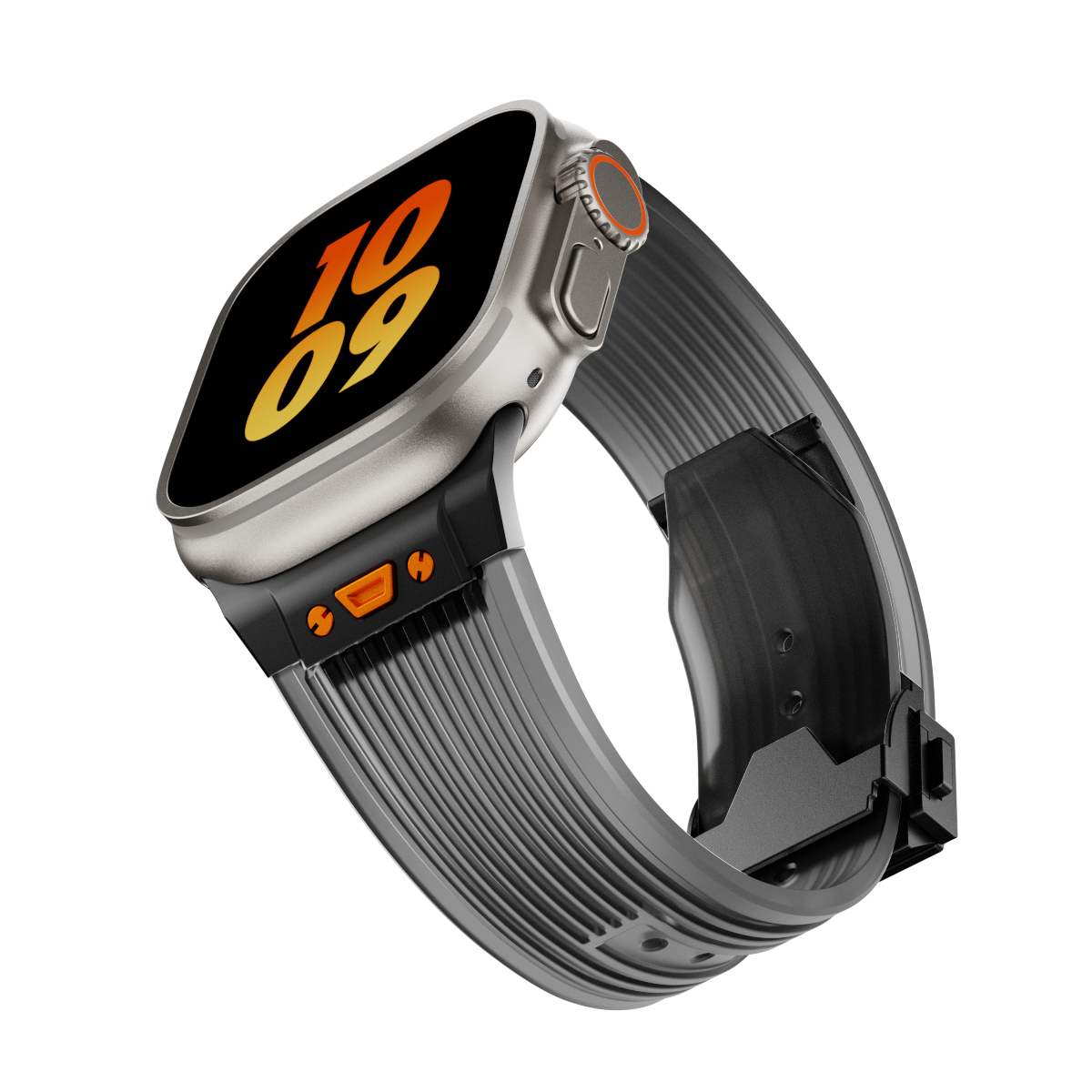 Dây đeo Hublot Style Trong Suốt cho Apple Watch Ultra 1/2/3 & Apple Watch Series 4/5/6/7/8/9/SE/10/11 Size 44/45/46/49mm - Hàng Chính Hãng