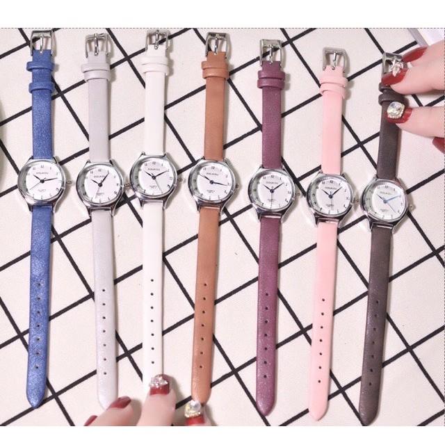 Đồng hồ nữ Doukou chính hãng dây da mặt nhỏ xinh 28mm