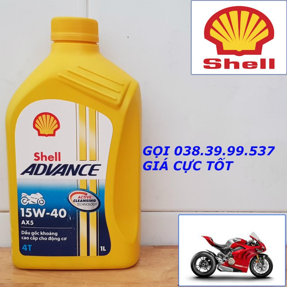 Dầu Nhớt Xe Số 1L Dành cho Shell Advance AX5 4T 15W40 - Nhớt Xe Máy