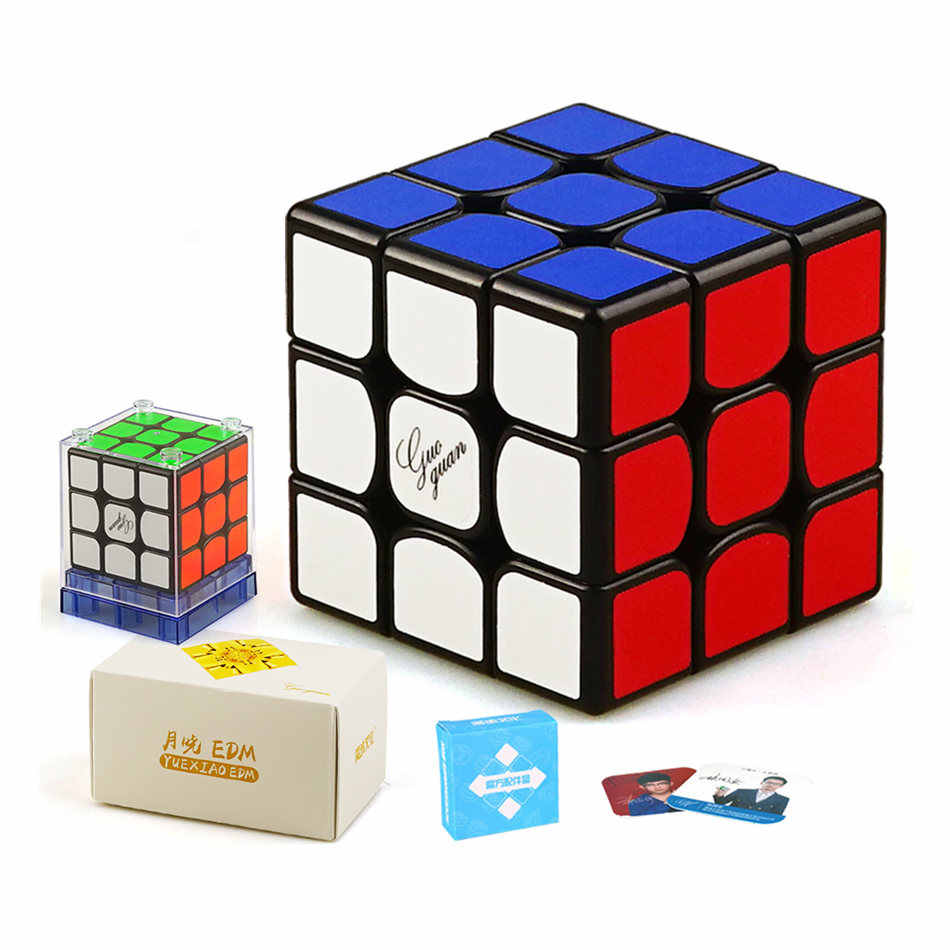 Rubik 3x3 YueXiao EDM 3x3x3 Cube black (có nam châm) hiệu GuoGuan