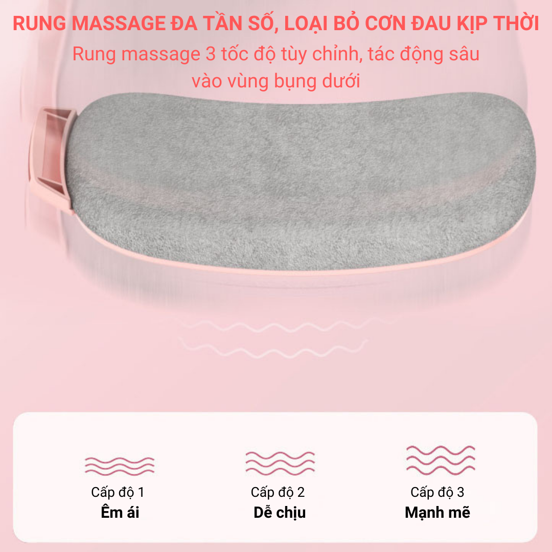 Máy Làm Ấm Giảm Đau Bụng Kinh, Đai Chườm Nóng Bụng Kinh Massage Giảm Đau Cho Phụ Nữ Đến Kỳ Kinh Nguyệt