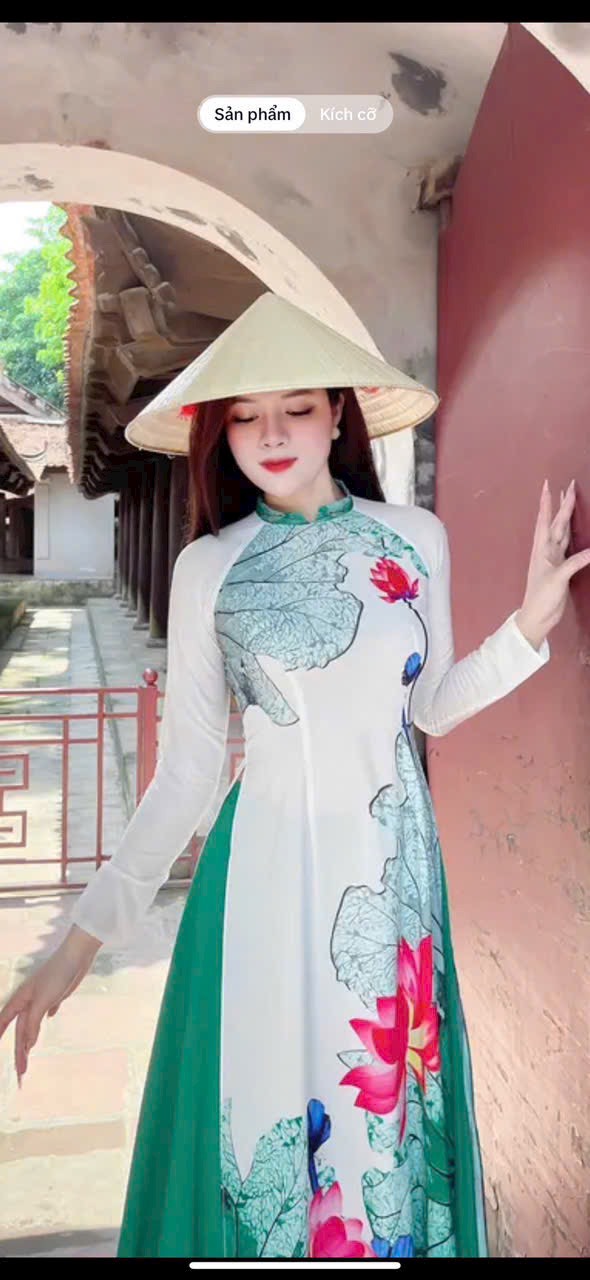 SÉT ÁO DÀI IN HỌA TIẾT HOA SEN SANG TRỌNG