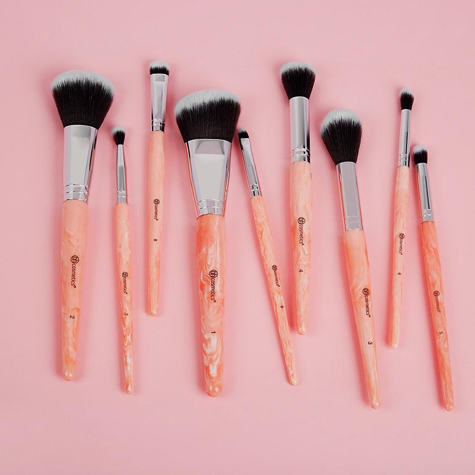 Cọ Trang Điểm BH COSMETICS Rose Quartz 9 Piece Brush Set