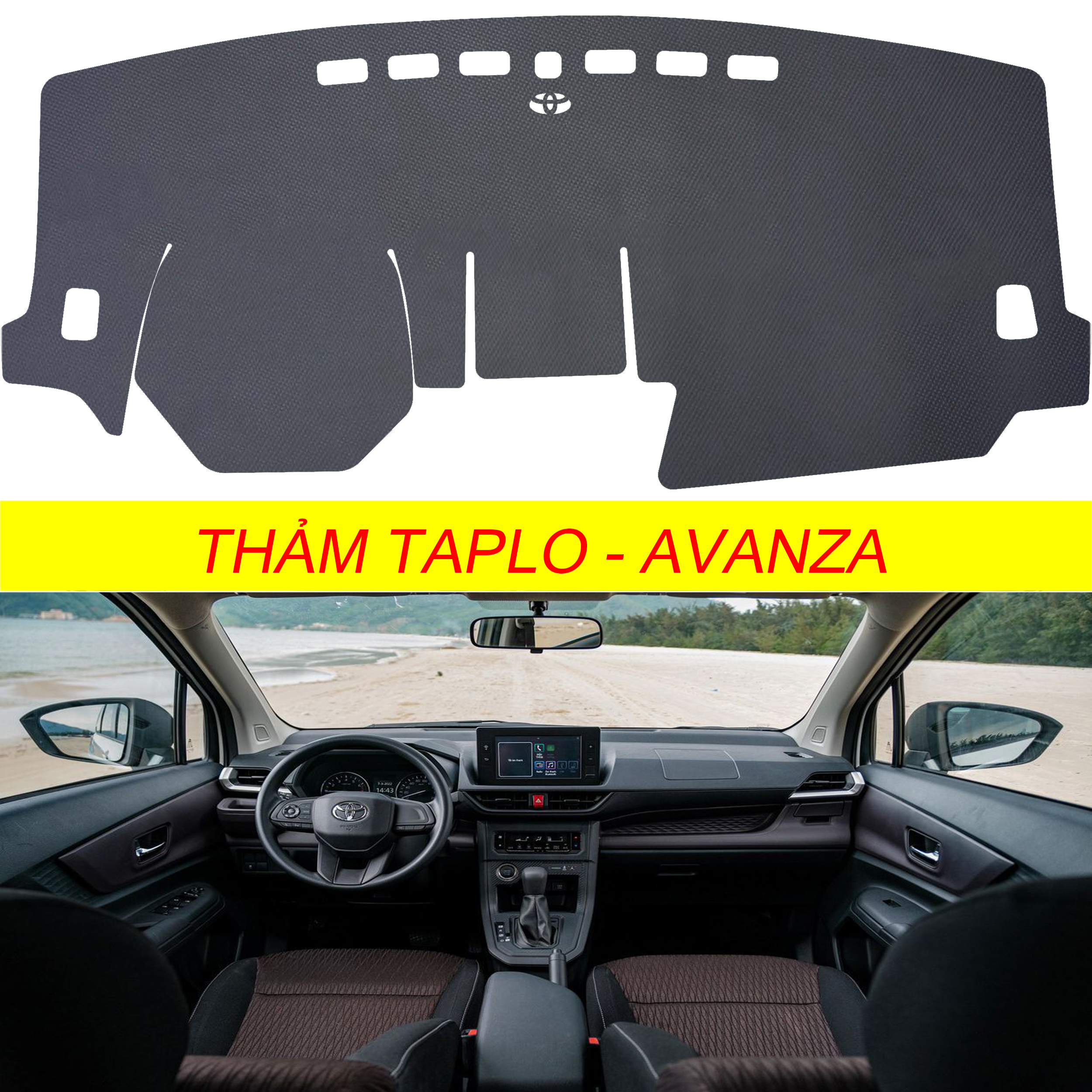 Thảm taplo da cacbon,vân gỗ, da lộn, da pu mới nhất chuẩn form