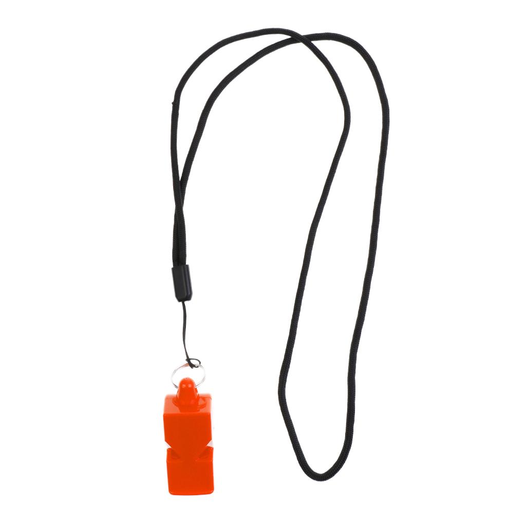 Durable Plastic Emergency Survival Whistle with Lanyard for Marine Boat Kayaking Safety Outdoor Sports Camping Hiking