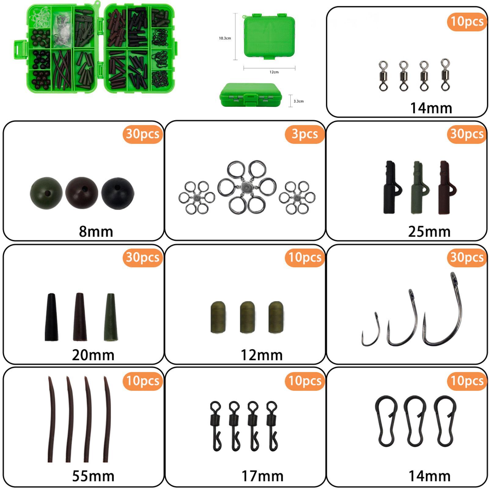 Carp Fishing Kit W/ Portable Cases Link Swivel Quick Change Clips