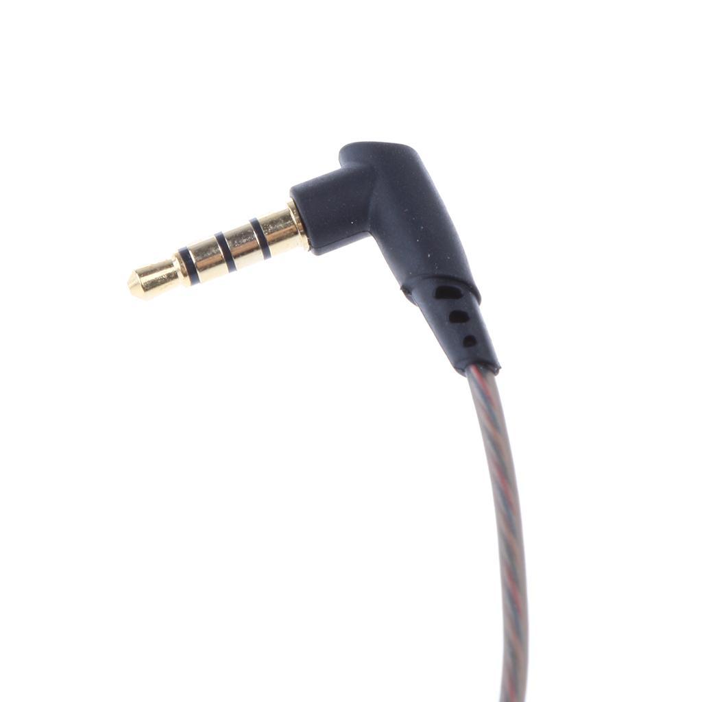 2-4pack 3.5mm DIY Earphone Audio Cable with Mic Repair Headphone Wire Semi Clear