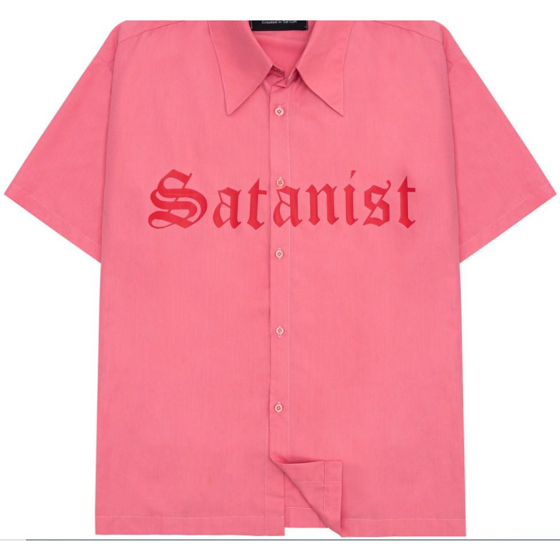 Áo sơ mi Nam Satanist Pink Shirt