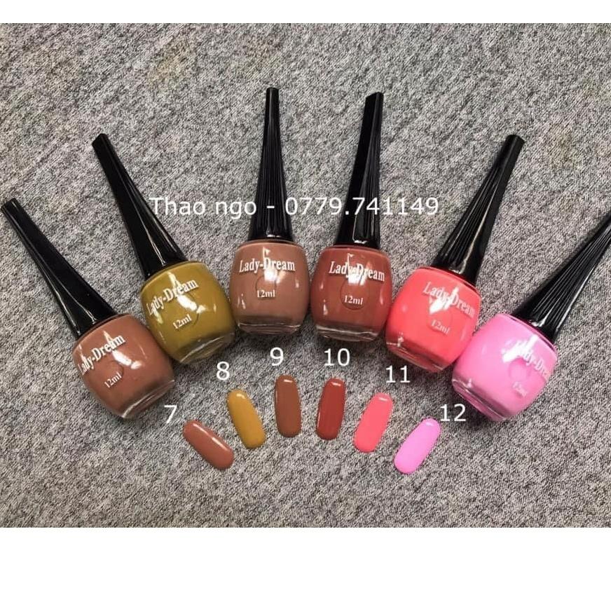Sơn bóng ladydream 12ml dành cho sơn thường & gel lạnh