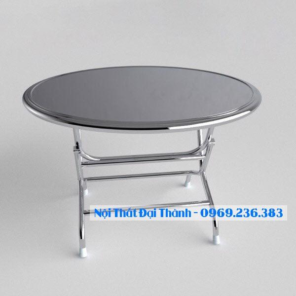 Bàn tròn inox 304 rộng 1m2 chân cao Đại Thành chống gỉ , hàng loại 1 bao chất lượng, miễn phí vận chuyển